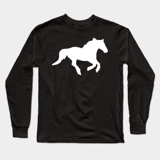 Galloping horse shadow white Long Sleeve T-Shirt